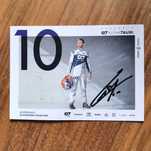 Autograf Pierre Gasly Alphatauri F1 2021 karta z odręcznym autografem
