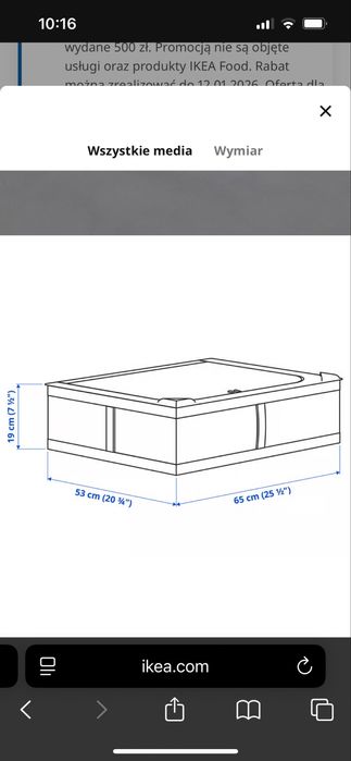 3x Pojemnik Ikea  Skubb do szafy pax 70 cm