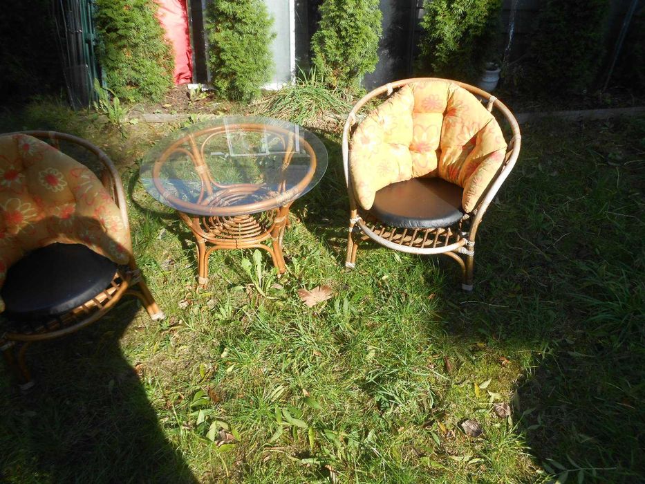 Zestaw ratanowy taras ogród