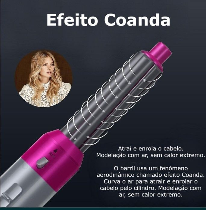 Escova 5 em 1 de ar quente