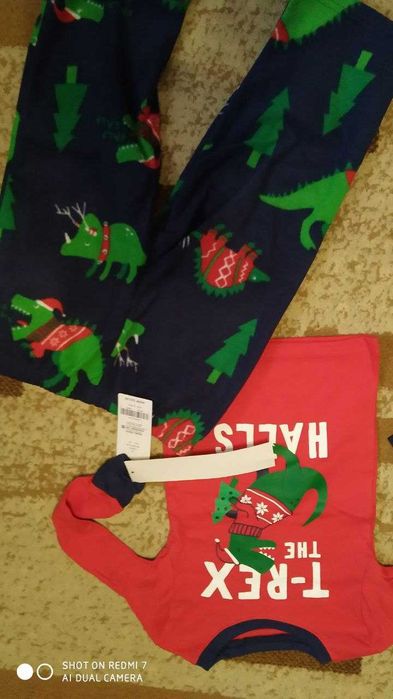 Піжама костюм Картерс Carters новорічна дракон динозавр 1,5-2 роки