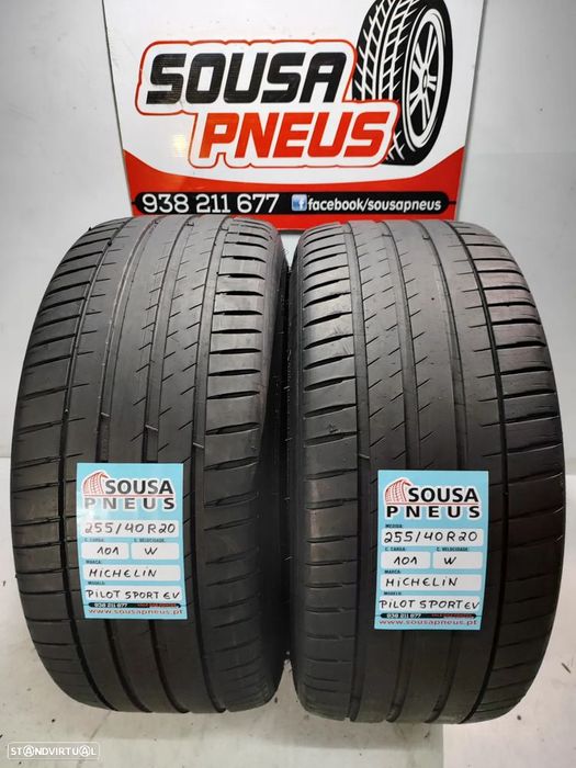2 pneus semi novos 255-40r20 michelin - oferta dos portes