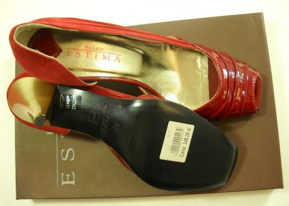 Buty szpilki czerwone Ryłko nr 37 Nowe Okazja