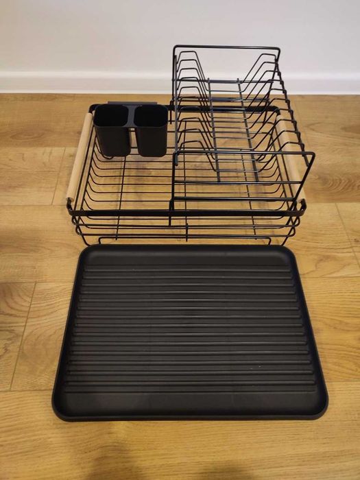 Duża Suszarka Dwupoziomowa Do Naczyń + Ociekacz Na Talerze Sztućce