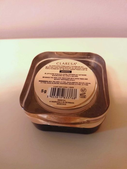 NOWY puder CLARESA Care All Day utrwalający sypki z filtrem SPF30