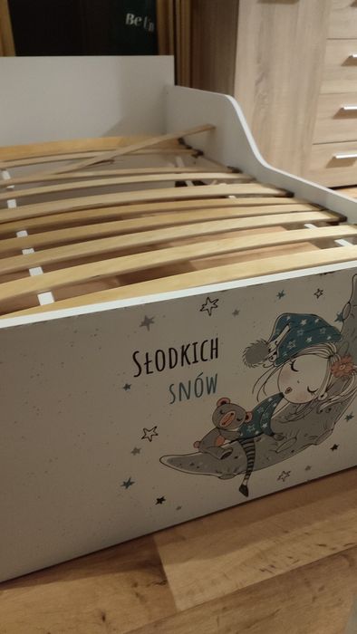 Łóżko dziecięce 160cm białe z szufladą + gratis