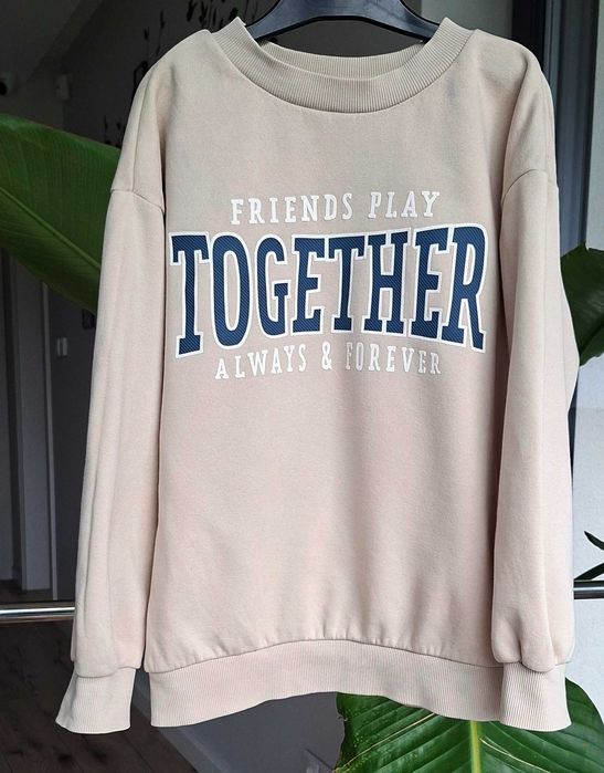 Beżowa bluza bez kaptura Together 122/128 H&M