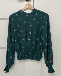Bluzka zielona w kwiatki H&M