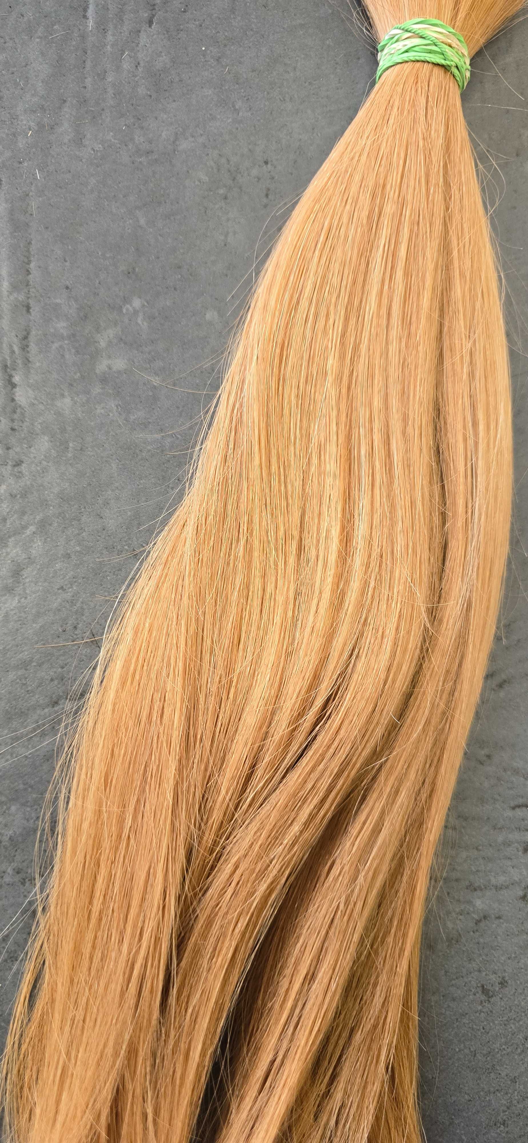 Włosy naturalne dł. 43 cm średni blond waga 150 gram słowiańskie