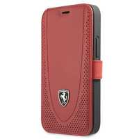 Etui Ferrari iPhone 12 Mini 5,4" Czerwony Book Off Track Perforated