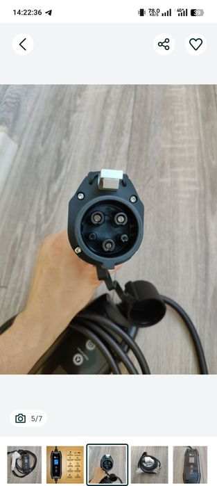 Зарядка type 1/tesla type 2 gbt feyree 3.5Квт 16А Tesla для електроавт