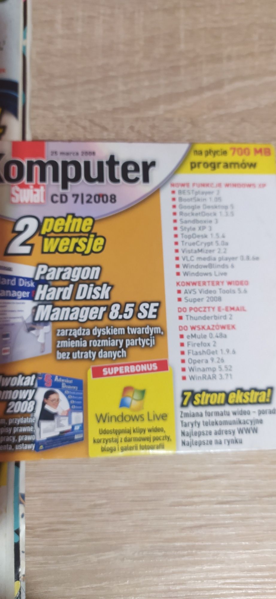 Komputer Świat 7/2008 i płyta CD