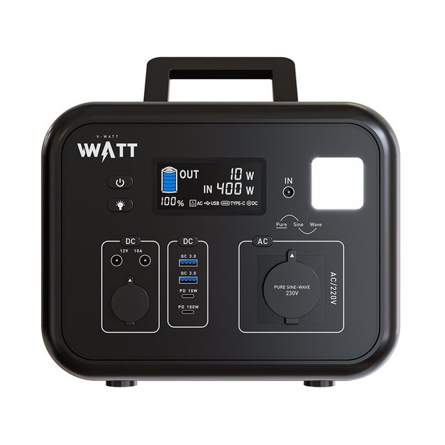 Портативна зарядна станція V-WATT ALPHA 600W 270x210x190мм