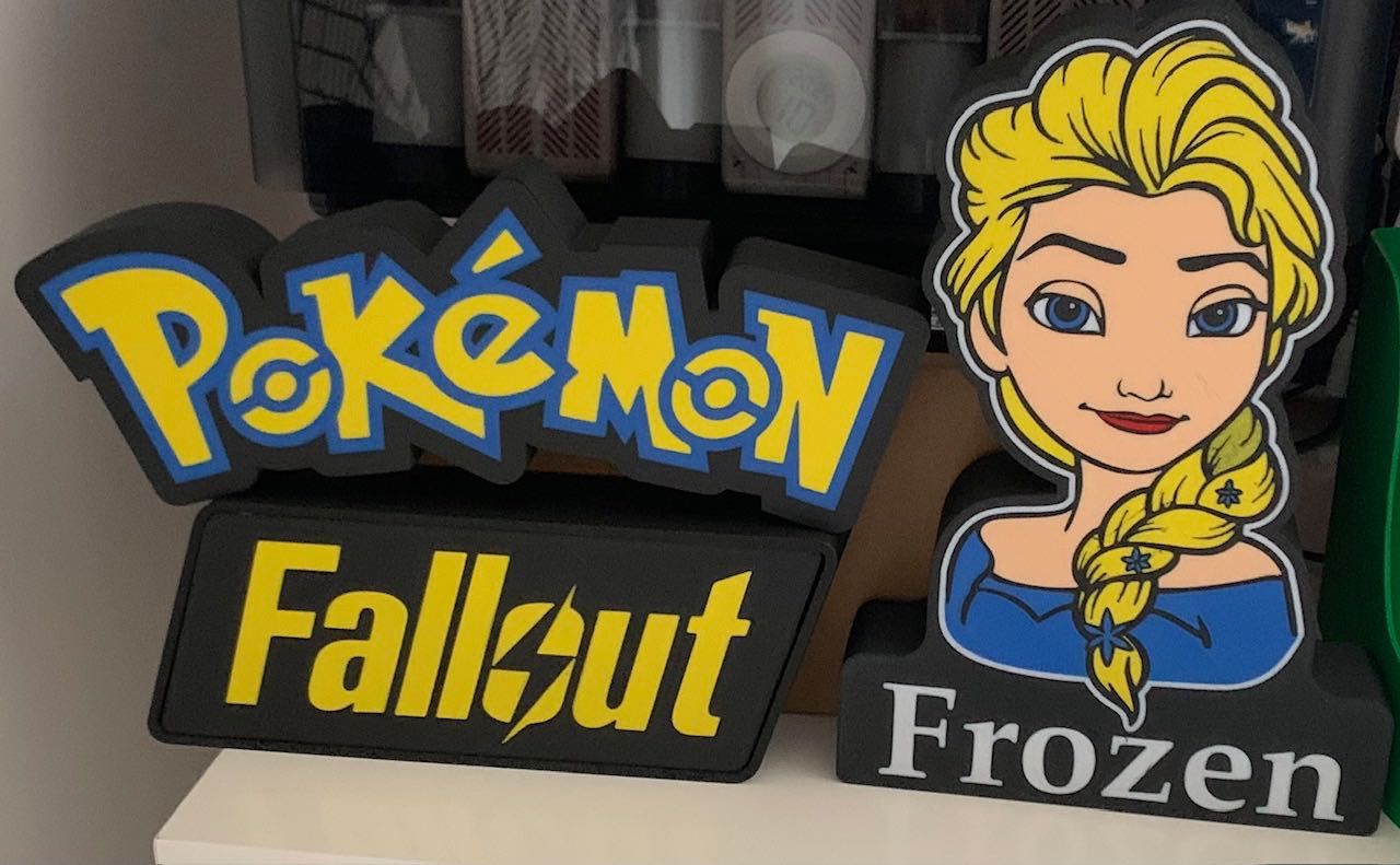 Frozen plafon pod Lampka LED kolor wydruk 3D możliwe różne rodzaje