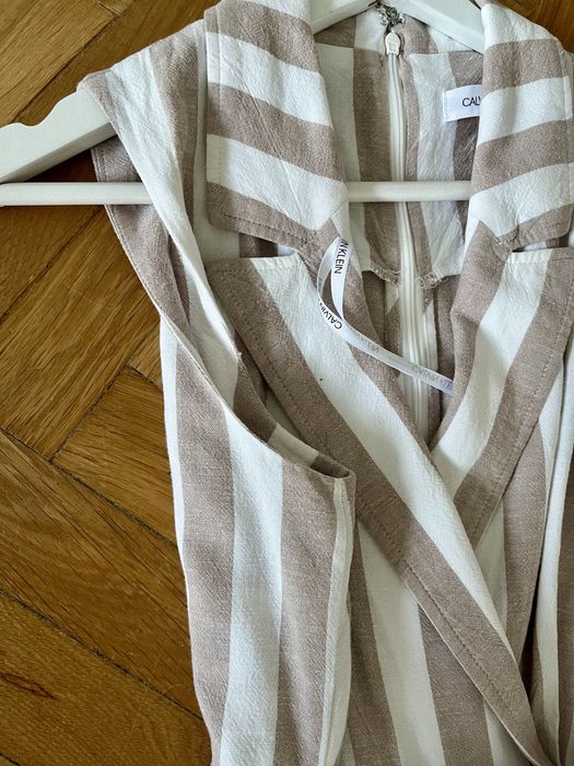 Kombinezon letni lniany paski Calvin Klein roz.36/S