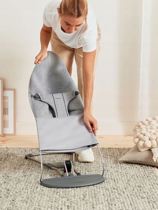 BabyBjorn - Leżaczek Bliss 3d Jersey - jasny szary