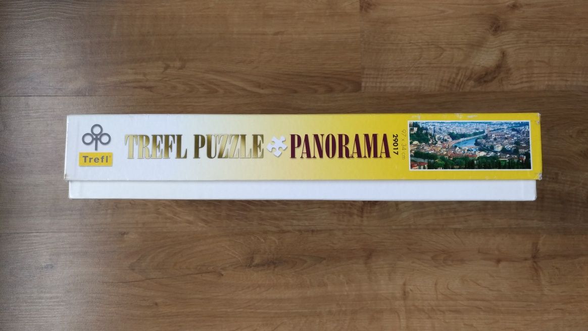 JAK NOWE - Panoramiczne puzzle Trefl 1000 sztuk - Włochy.