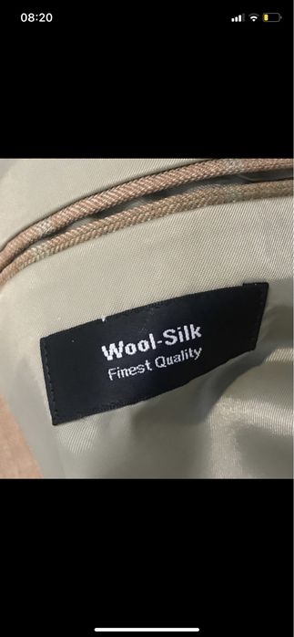 Sorano Sakko marynarka męska r 60 XXL wełna jedwab Unisex Morelowa brą