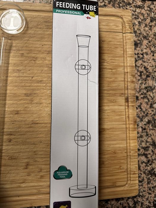 Tubo alimentardor aquario em vidro