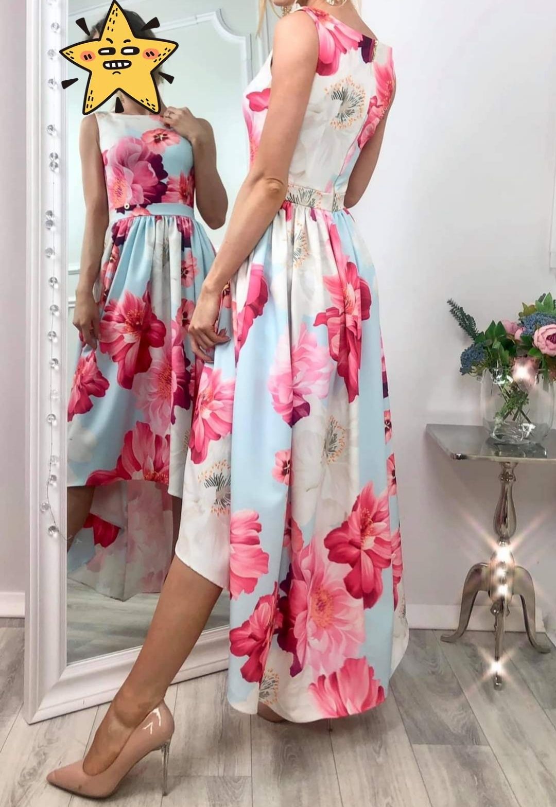 Sukienka S.Moriss Peonia maxi S 36 w kwiaty