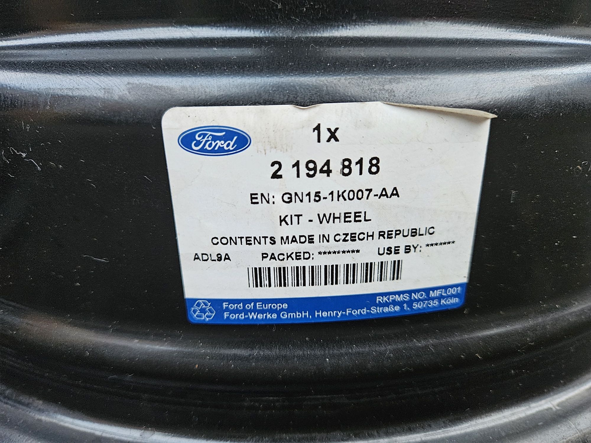 Komplet oryginalnych felg stalowych Ford 16" Cali 4x108 ET 37,5 Fiesta