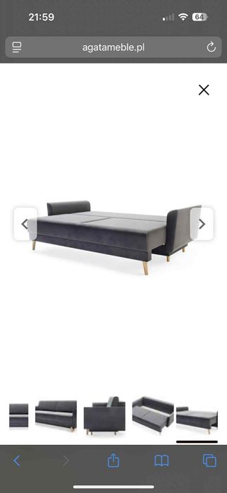 Sofa rozkładana z funkcją spania