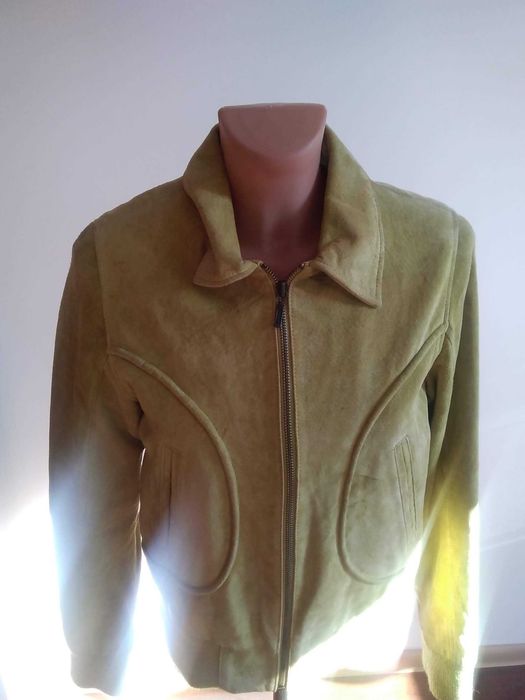 kurtka skora zielona