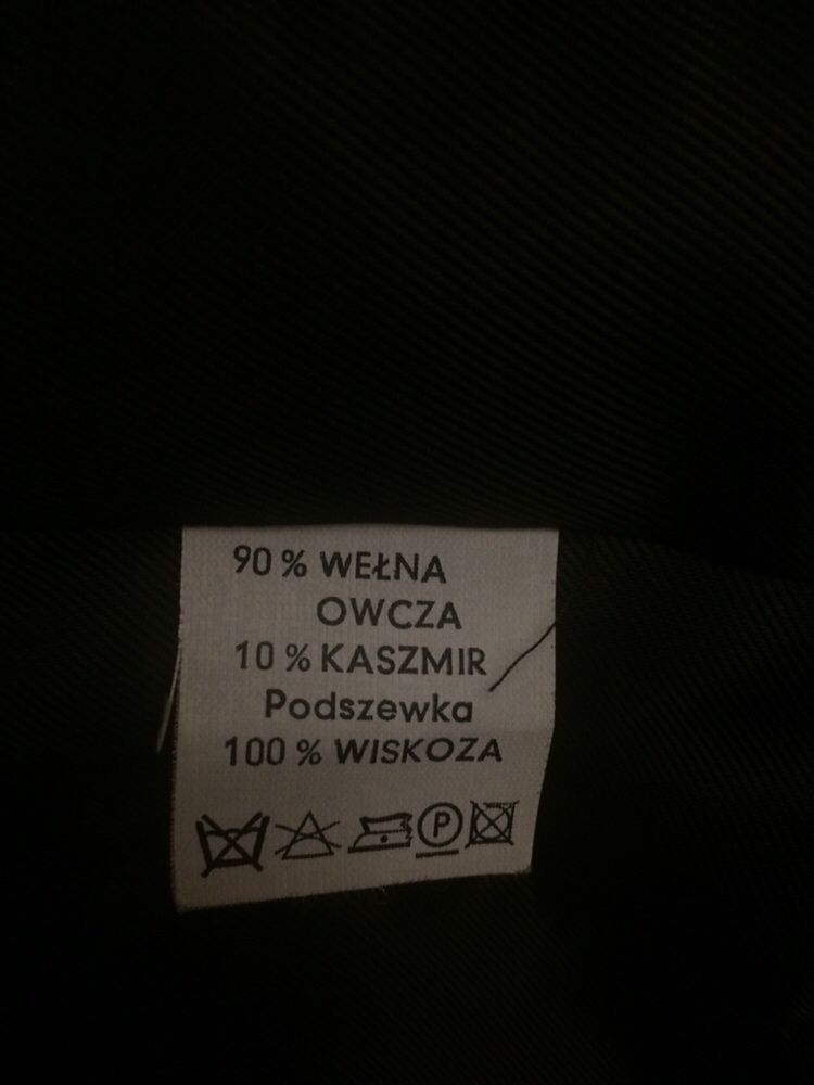 Płaszcz damski zimowy czarny Pabia wełna rozm. 46