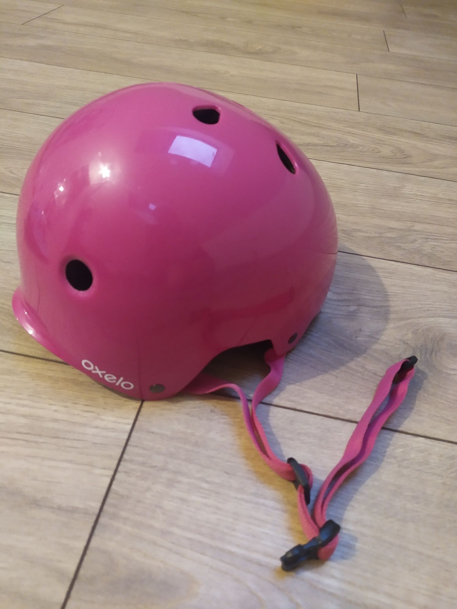 Różowy kask oxelo 50-54 cm