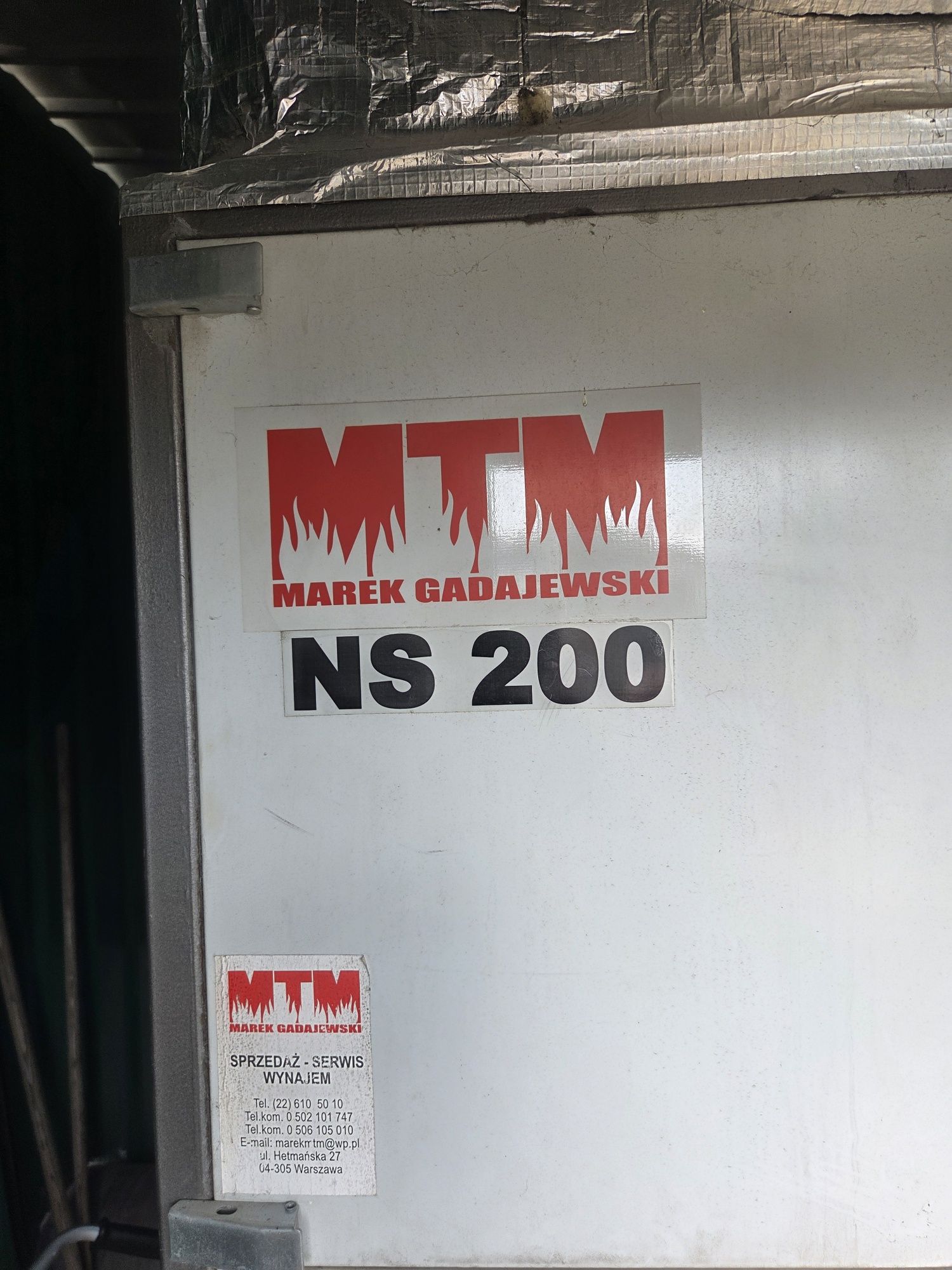 Nagrzewnica nadmuchowa 260 kW – MTM NS/NL 200 – gaz ziemny/LPG/olej