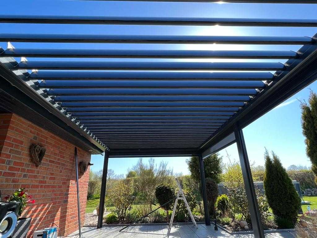 Pergola Aluminiowa Lamele Zadaszenie Taras Led Transport Aluminium