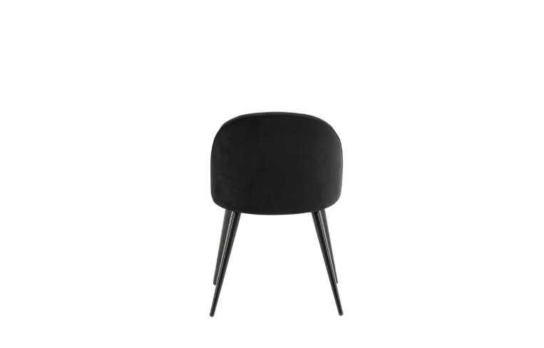 Velvet Krzesło stołowe welur czarny