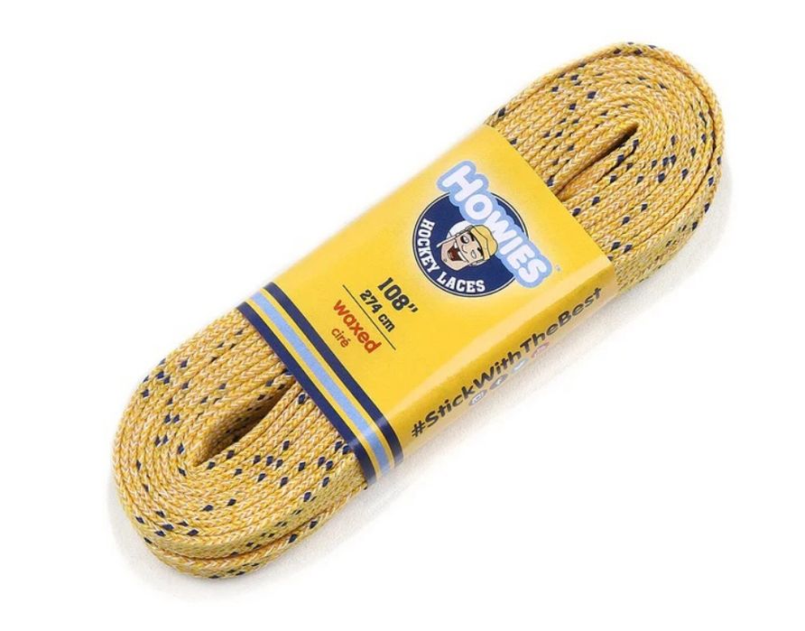 Howies – Żółte Woskowane Sznurowadła do Łyżew Hokejowych.
