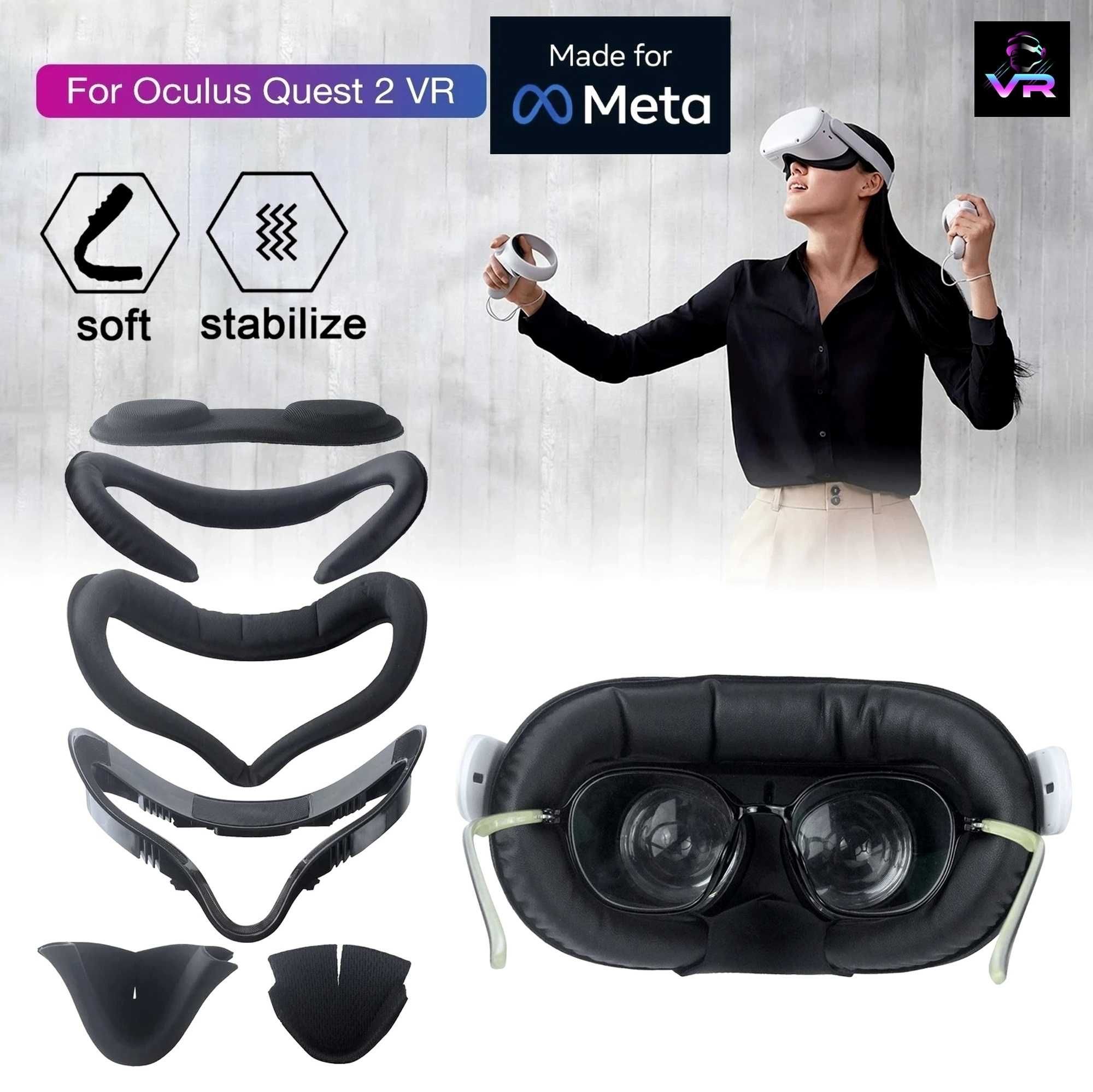 Oculus Quest 2 лицьова накладка (6-в-1) маска Face Pad Cover Meta VR