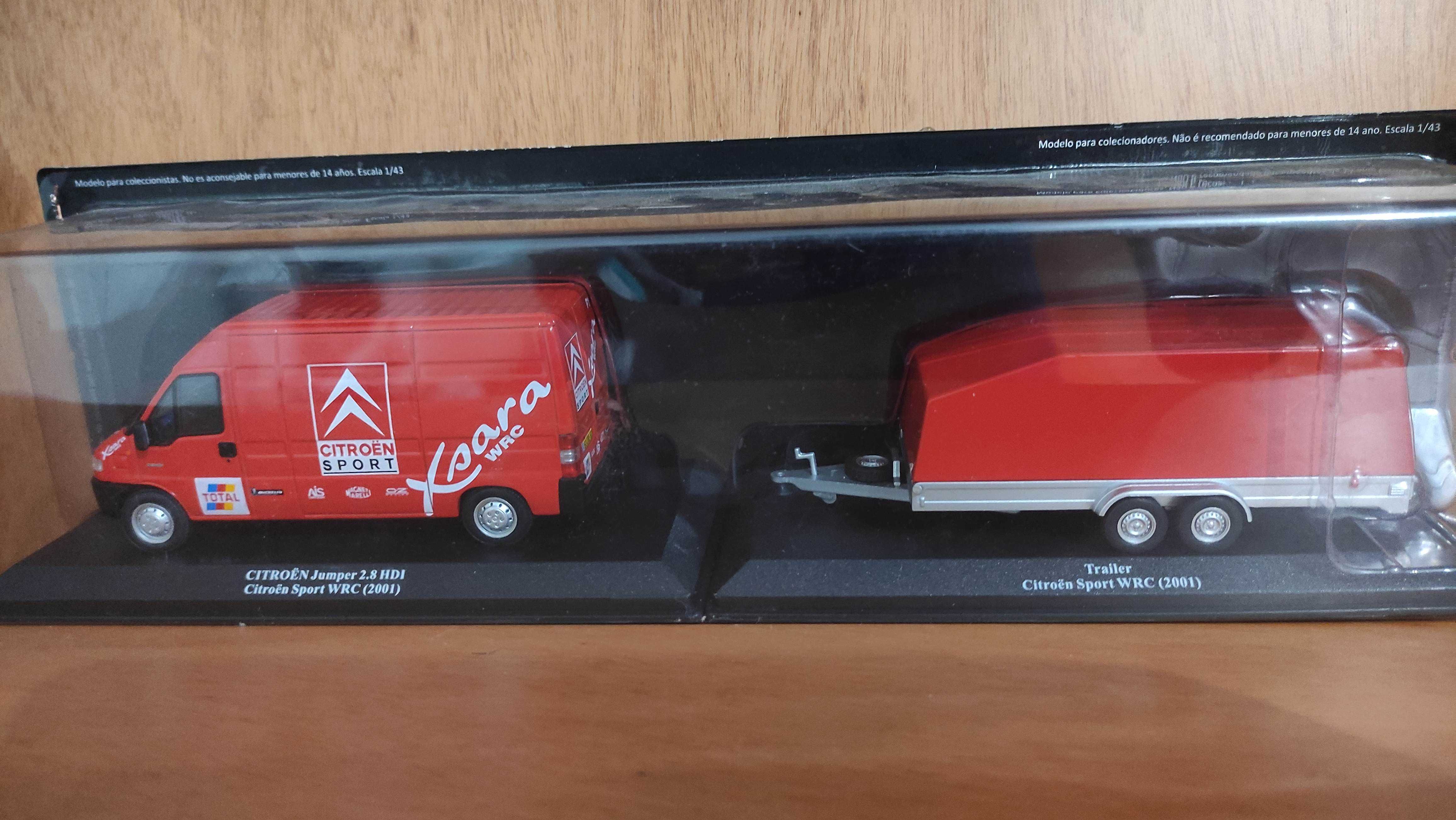 Miniatura Citroen Sport WRC 2001 + atrelado Rally