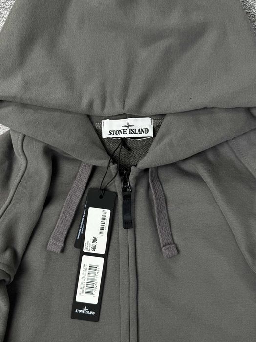 Сірий зіп-худи Stone Island GRAY зипка Стон Айленд