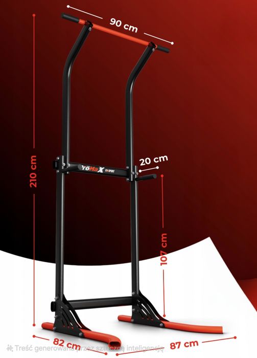 Poręcze do Ćwiczeń Brzucha Dipów Duży Drążek do Podciągania