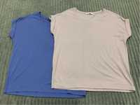 Dwie koszulki Only rozmiar S-fioletowa i habrowa