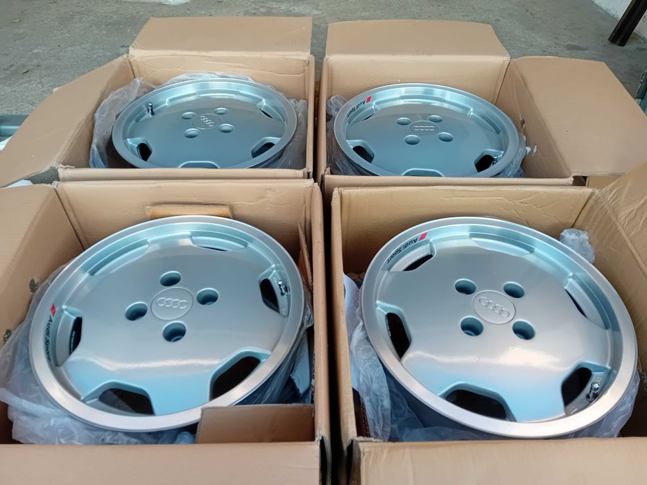 Felgi AUDI 4x108 15" ET37 oryginalne dekielki 80, 90, 100, coupe