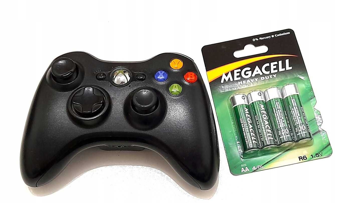 ORYGINALNY Bezprzewodowy PAD XBOX 360 XBOX360 + zestaw 4 baterii