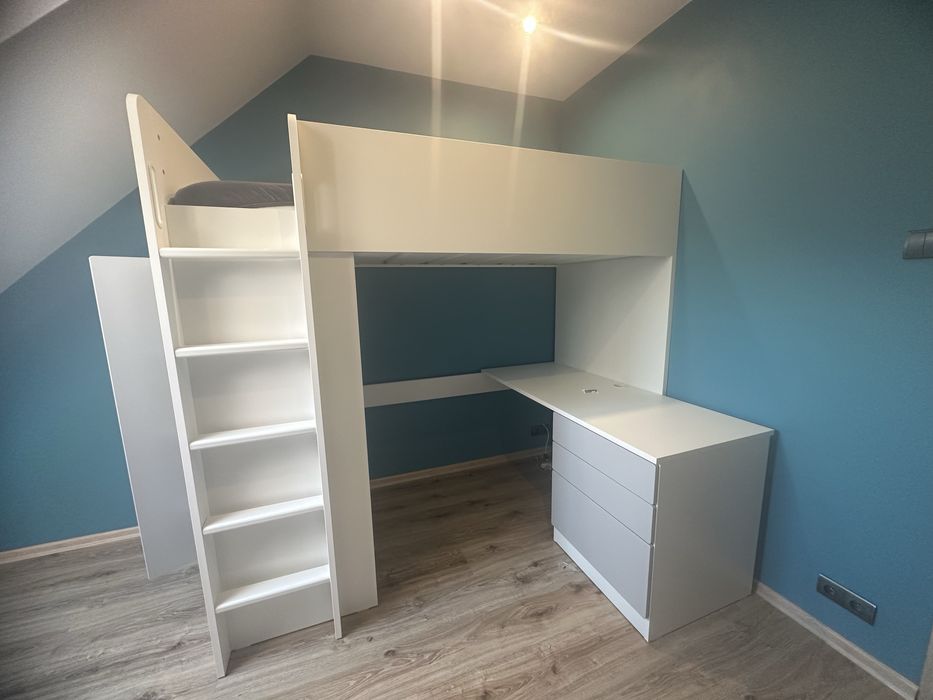 Nowe lóżko pietrowe antresola dzieciece ikea + biurko