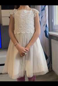 Sukienka biala dla dziewczynki