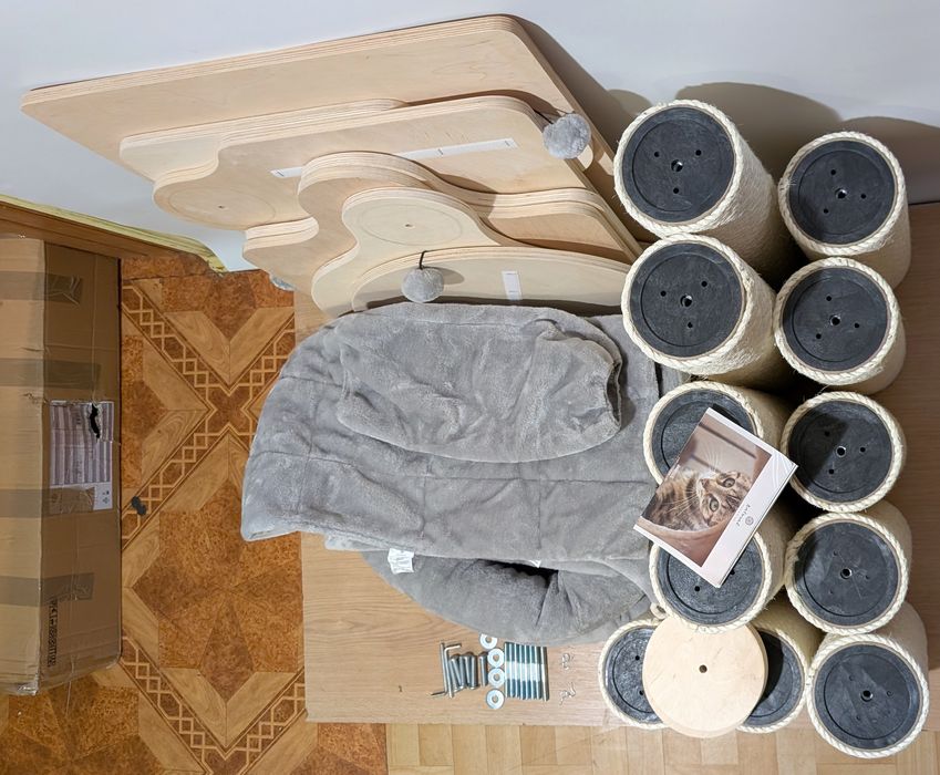 Natural Paradise Drapak Dla Kota 2W1 Amaryllis Jasnoszary NAJWIĘKSZY