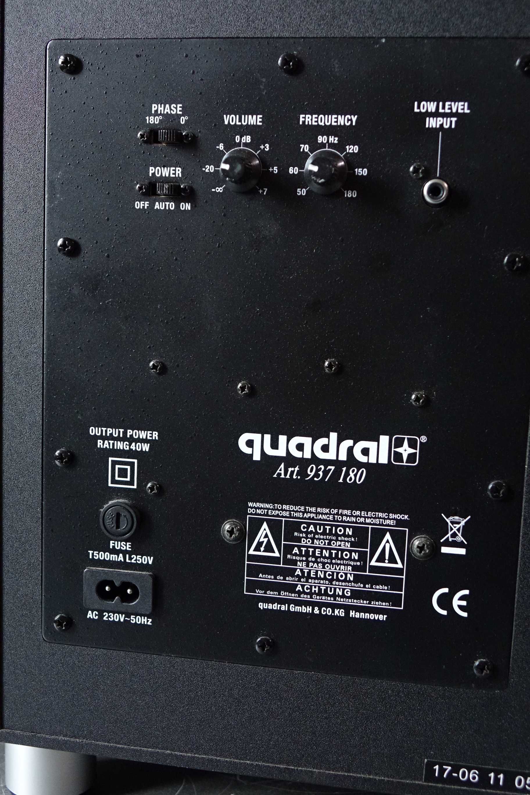 Subwoofer aktywny QUADRAL