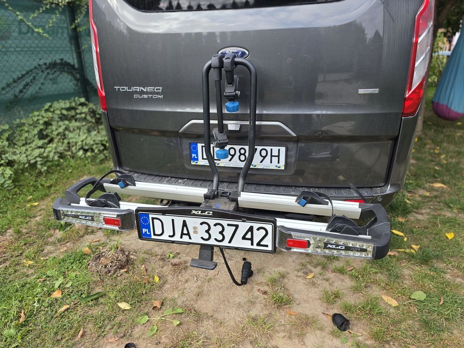 Zajefajny bagażnik składany na 2-3 rowery z LED lampami na klucz 60kg