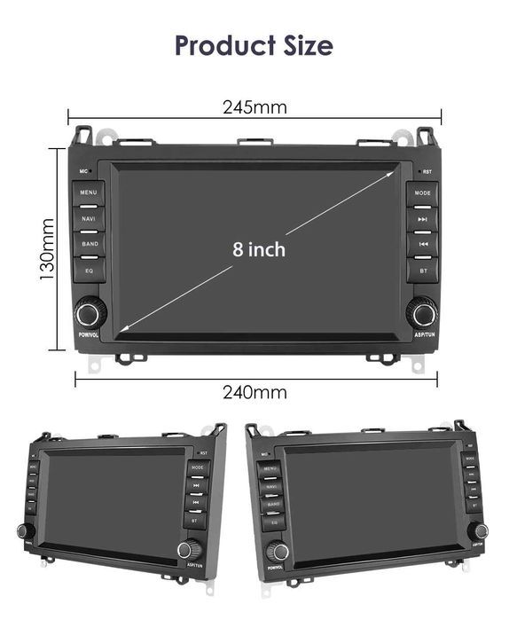 Radio android 12 mercedes W245 W209 W169 Sprinter wifi gps bluetooth