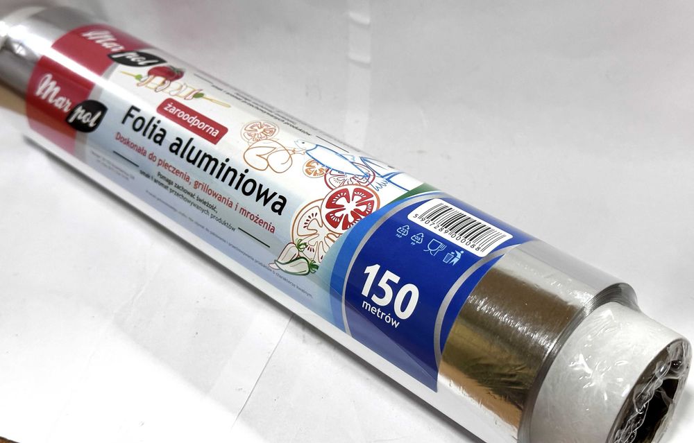 MARPOL 150m Folia aluminiowa spożywcza na rolce 150m szer.ok 29cm
