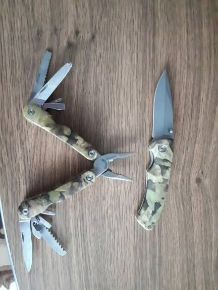 Nóż + Multinarzędzie multitool cross quad bushcraft