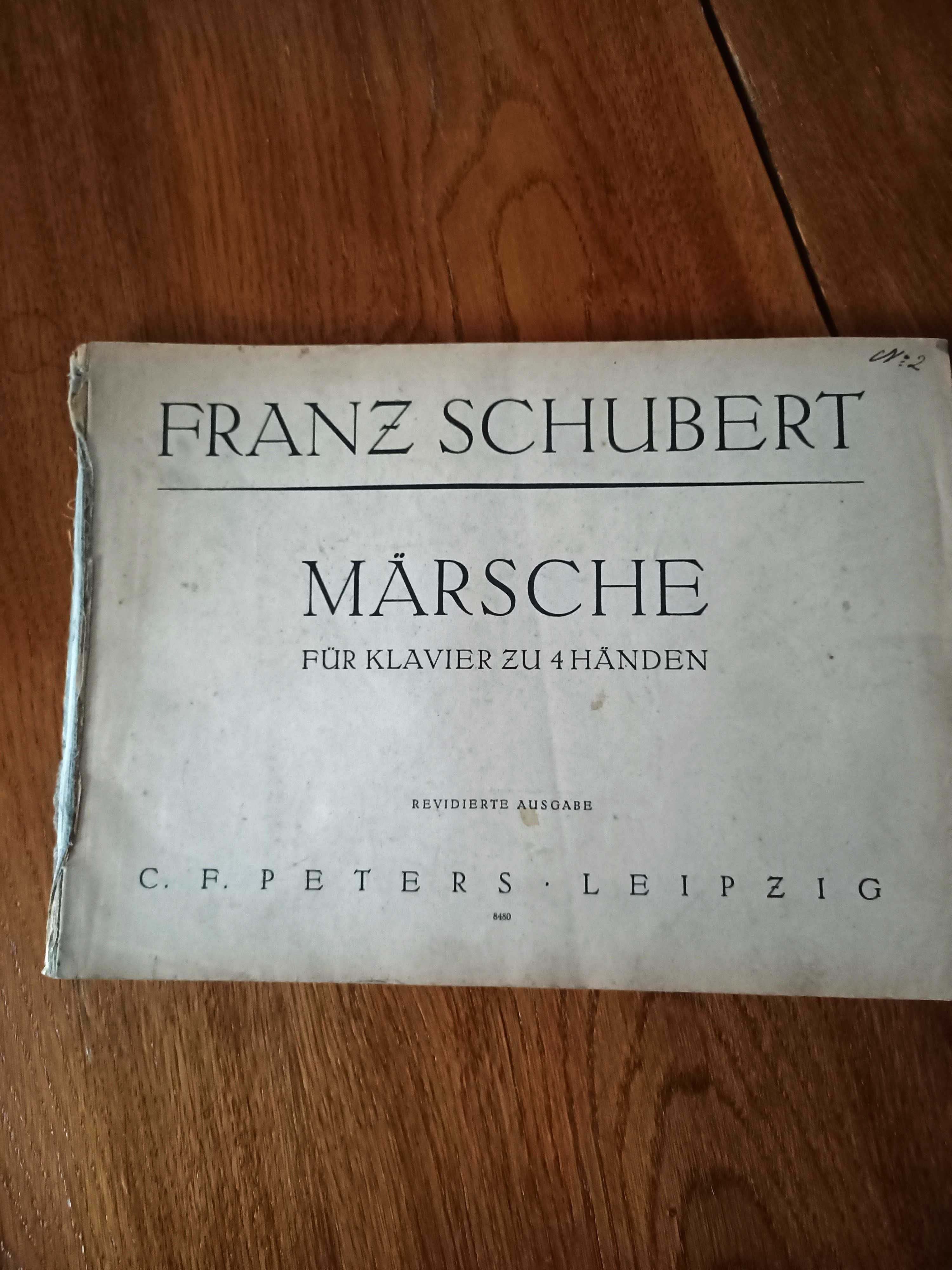 Nuty Marsze na fortepian Franz Schubert wydanie Petersa