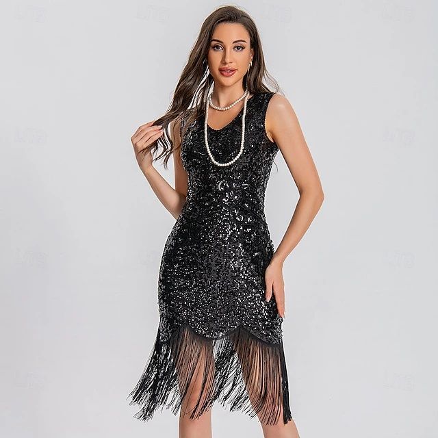 Sukienka cekinowa Gatsby lata 20 -XL